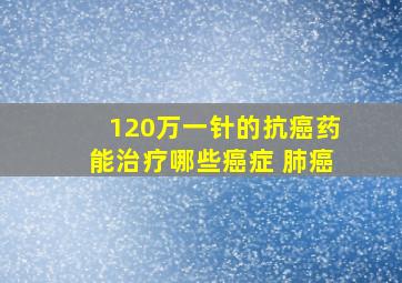 120万一针的抗癌药能治疗哪些癌症 肺癌